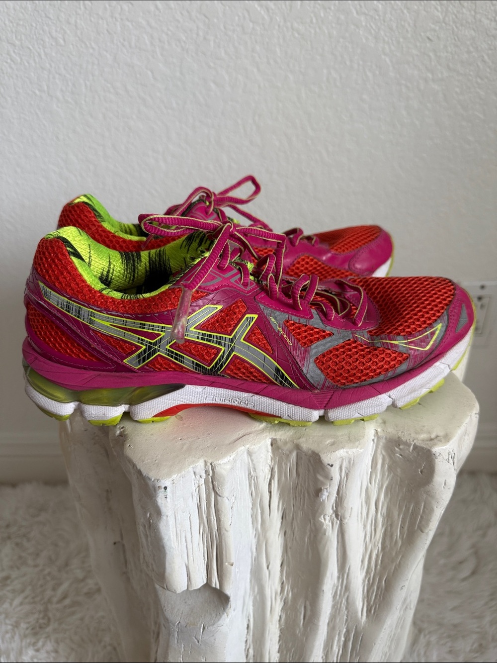 Asics GT-2000 3 Lite Show Running Shoes - Pink with Neon Yellow Accents